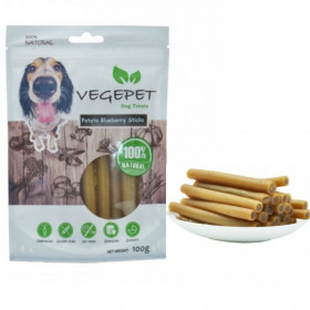 Органични вегетариански лакомства за кучета Vegepet - солети с картоф и боровинки 100гр.